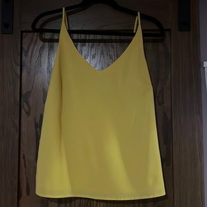 Great condition V-Neck Flowy Citron Yellow BR Tank Top, Size M